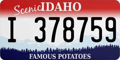 ID license plate I378759