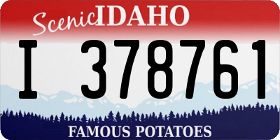 ID license plate I378761