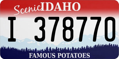 ID license plate I378770