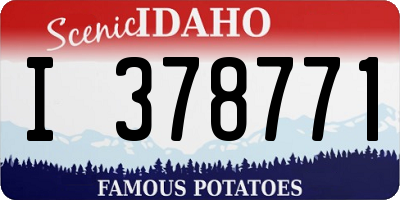 ID license plate I378771