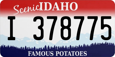 ID license plate I378775