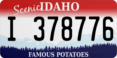 ID license plate I378776