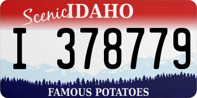 ID license plate I378779