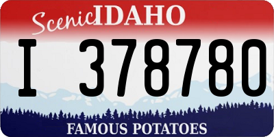 ID license plate I378780