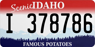 ID license plate I378786