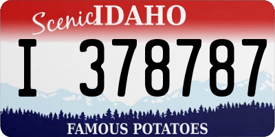 ID license plate I378787