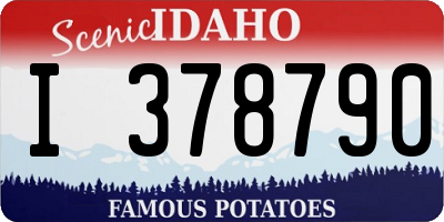 ID license plate I378790