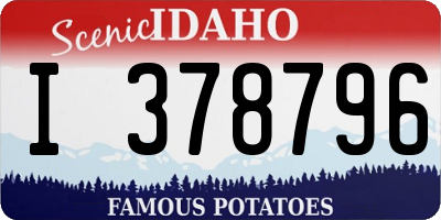 ID license plate I378796