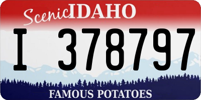 ID license plate I378797