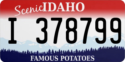 ID license plate I378799