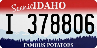 ID license plate I378806