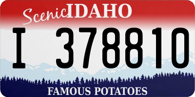 ID license plate I378810