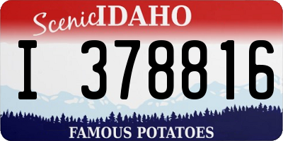 ID license plate I378816