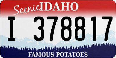 ID license plate I378817