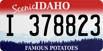ID license plate I378823
