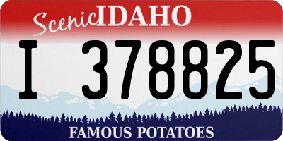 ID license plate I378825