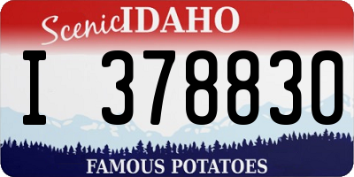 ID license plate I378830