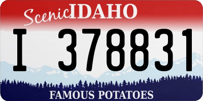 ID license plate I378831