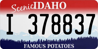 ID license plate I378837