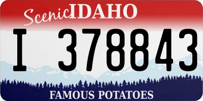 ID license plate I378843