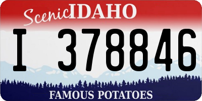 ID license plate I378846