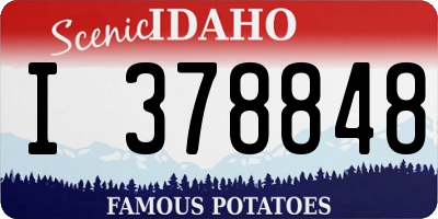 ID license plate I378848