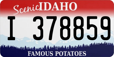 ID license plate I378859