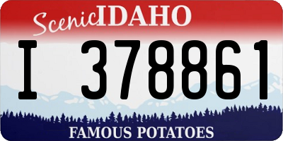 ID license plate I378861