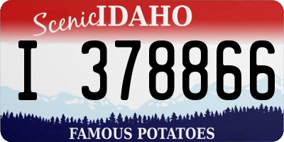 ID license plate I378866