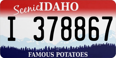 ID license plate I378867