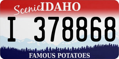 ID license plate I378868