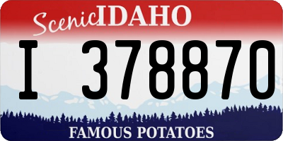 ID license plate I378870
