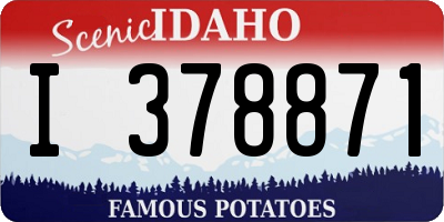 ID license plate I378871