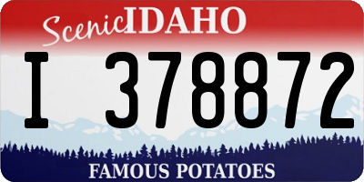 ID license plate I378872