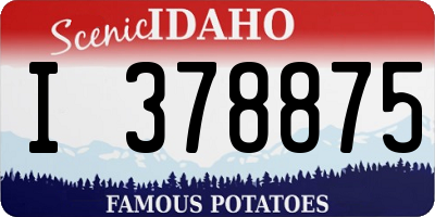 ID license plate I378875