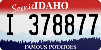 ID license plate I378877