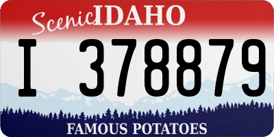 ID license plate I378879