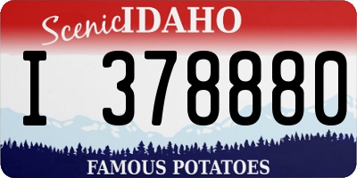 ID license plate I378880
