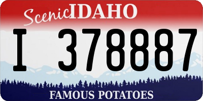 ID license plate I378887