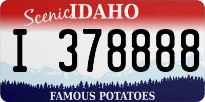 ID license plate I378888