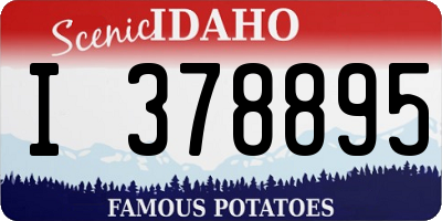 ID license plate I378895
