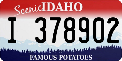 ID license plate I378902