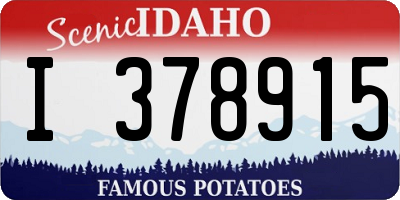 ID license plate I378915