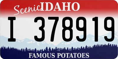 ID license plate I378919