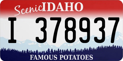 ID license plate I378937