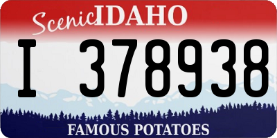 ID license plate I378938