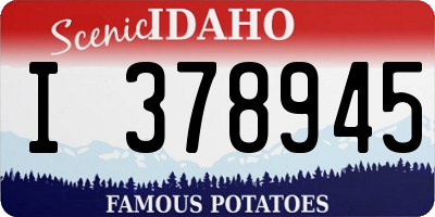 ID license plate I378945