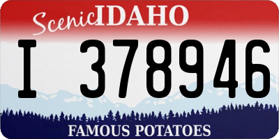 ID license plate I378946