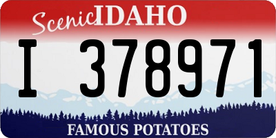 ID license plate I378971