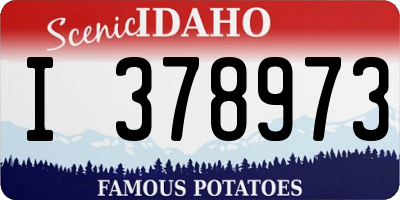 ID license plate I378973